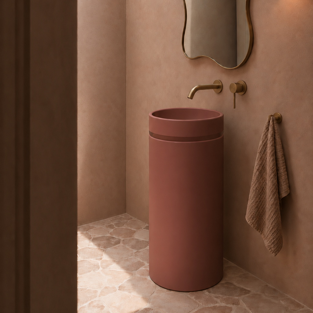 Cylinder Bowl Two Tone Basin