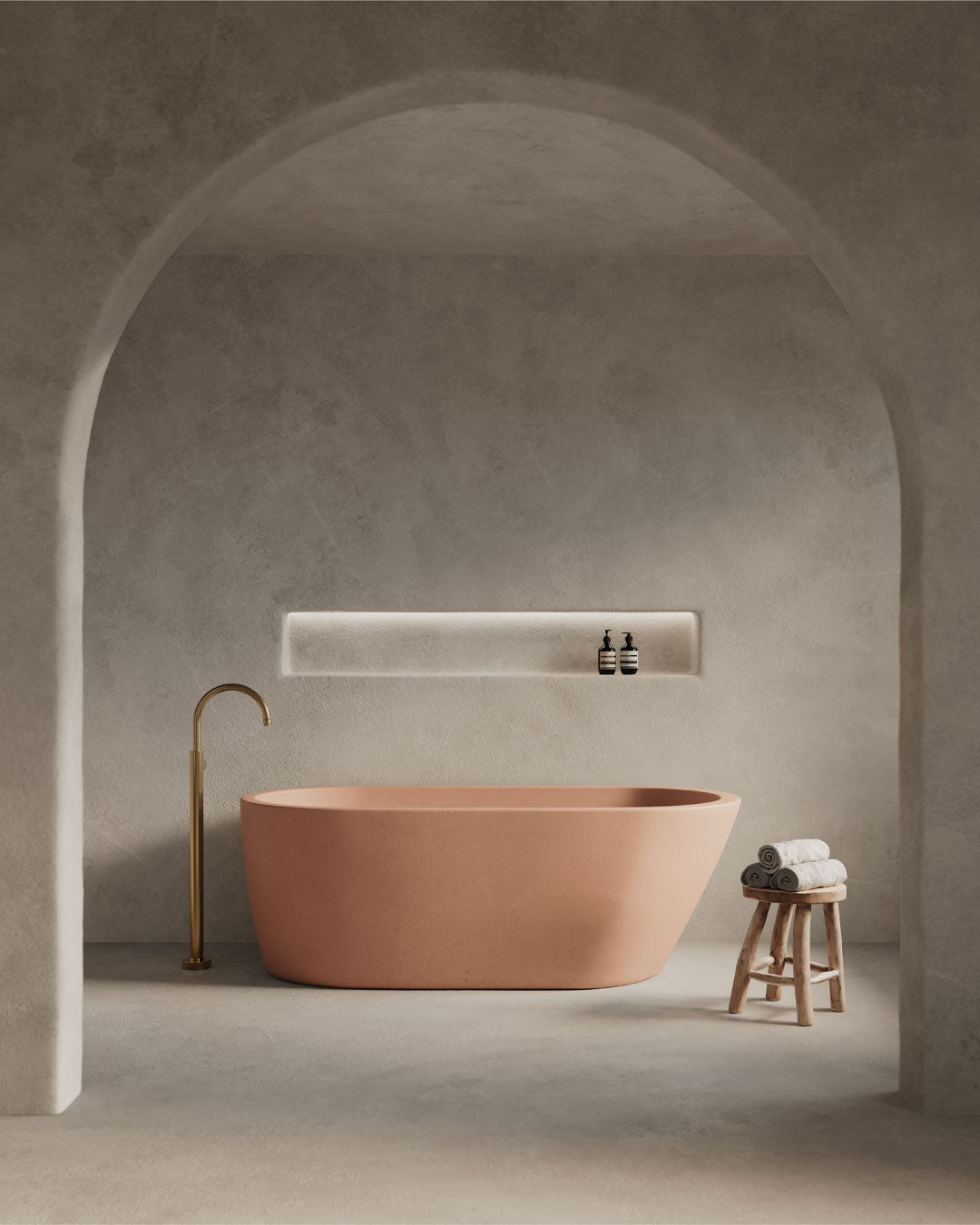 Juno Freestanding Bathtub (Pastel Peach)