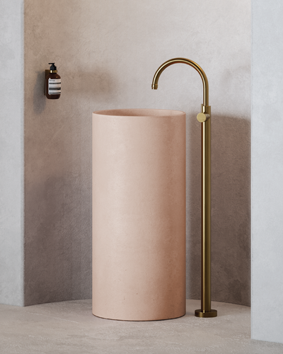 Luna Freestanding Basin Blush Pink Colour - Nood co