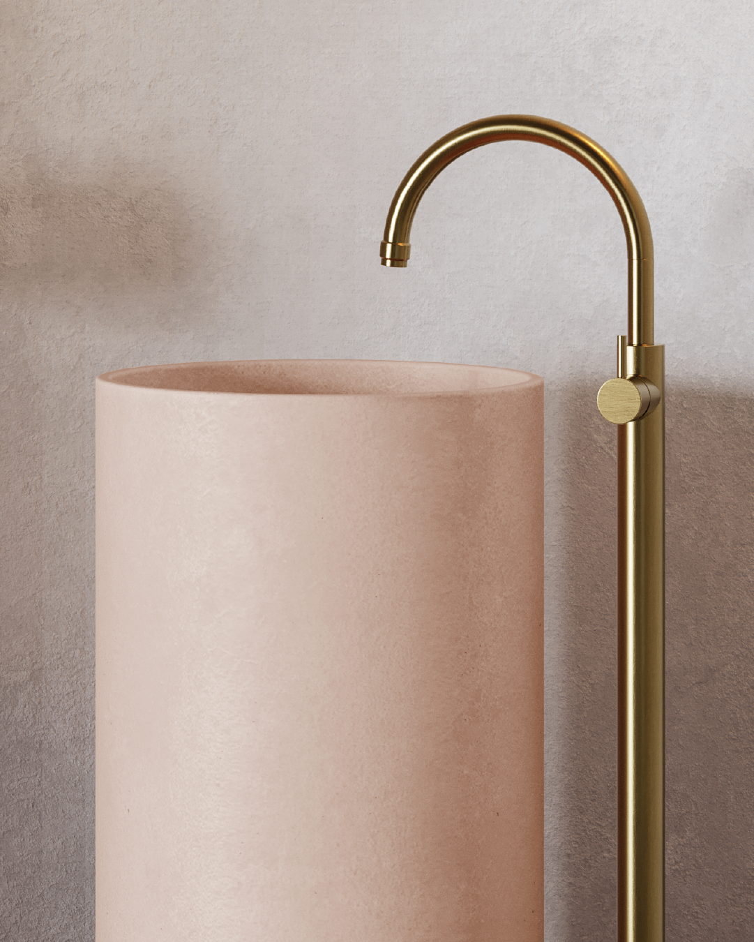 Luna Freestanding Basin (Blush Pink)