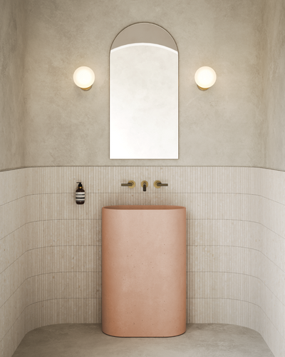 Molli Freestanding Basin (Pastel Peach)