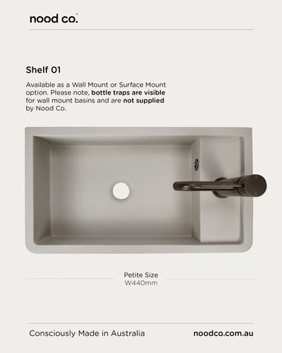 Shelf 01 Basin - Wall Hung (Sky Grey)