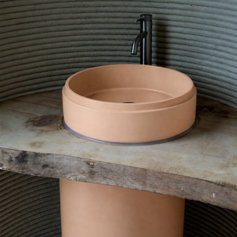 Cylinder Stepp Circle One Tone Basin