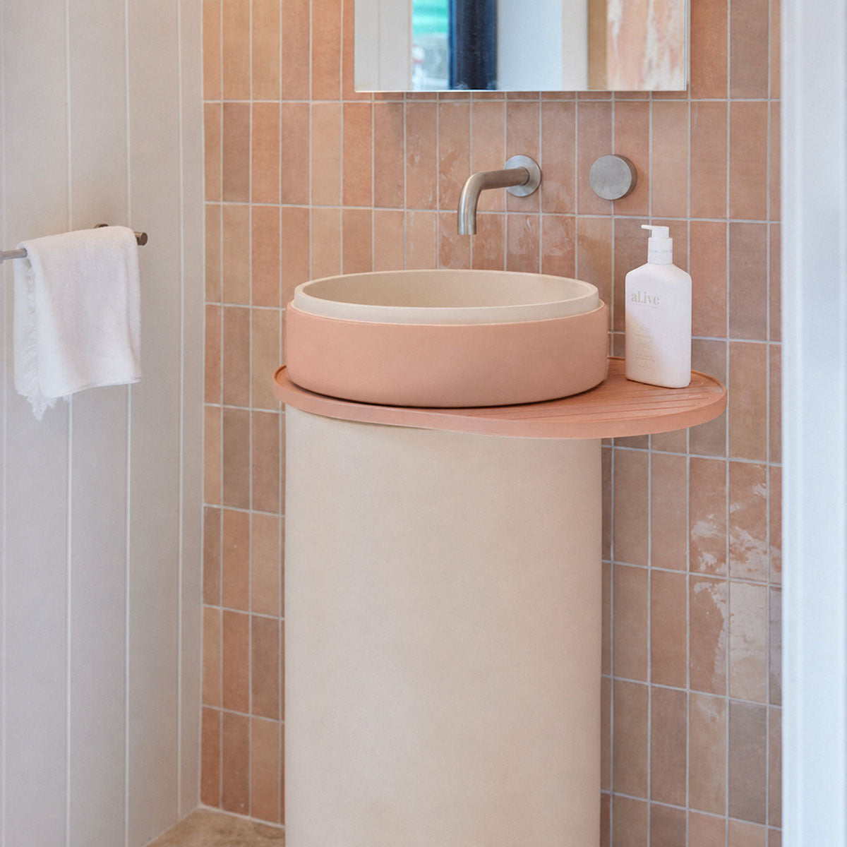Cylinder Stepp Circle Two Tone Basin