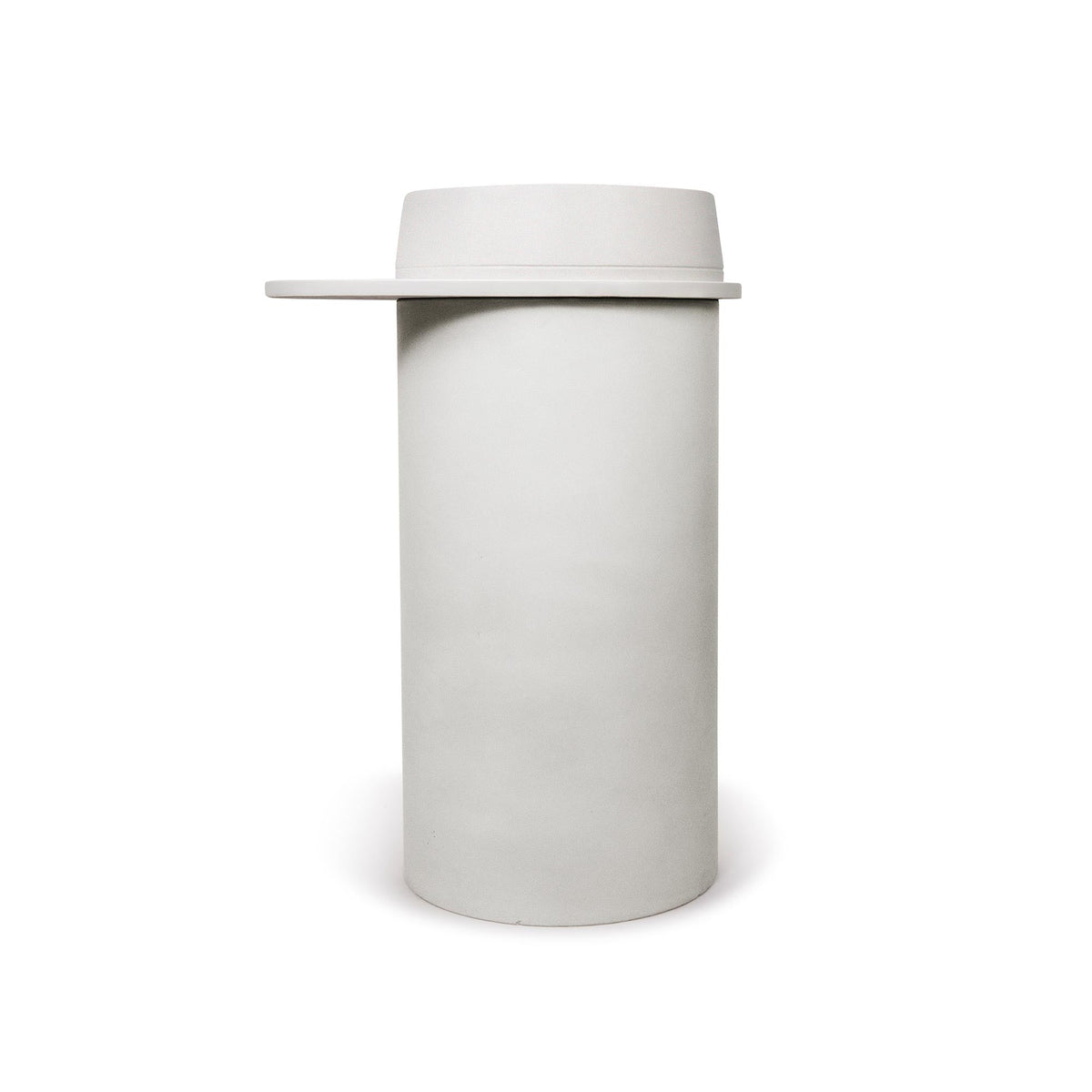 Cylinder with Tray - Funl Basin (Charcoal,Custard)
