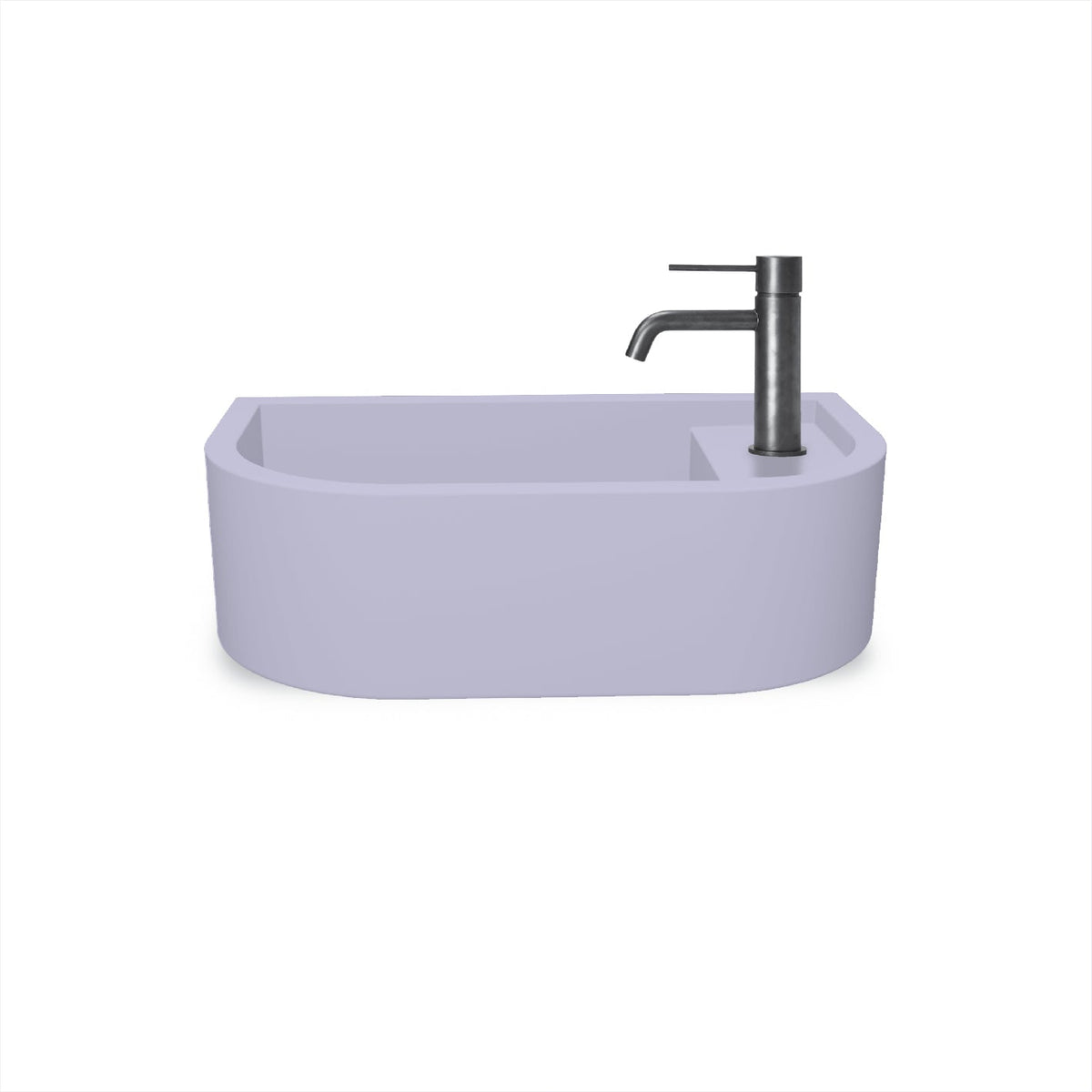 Loop 01 Basin - Overflow - Wall Hung (Lilac,Tap Hole,Chrome)