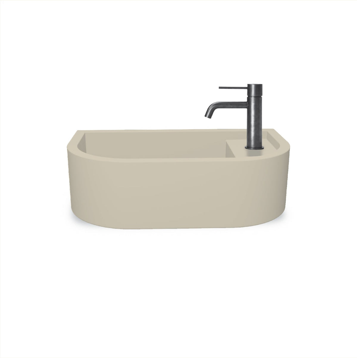 Loop 01 Basin - Overflow - Wall Hung (Sand,Tap Hole,White)